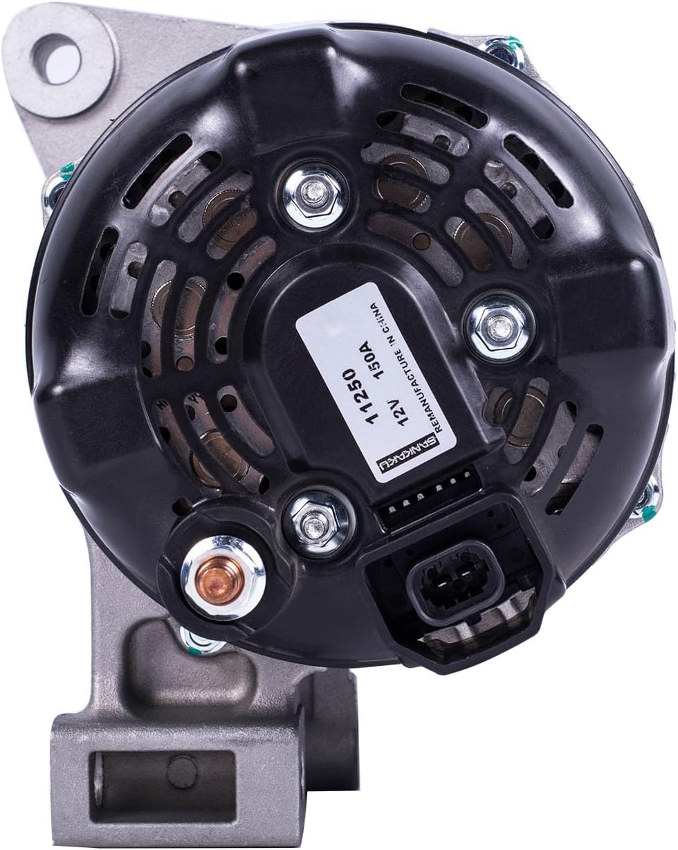 SANKAKU Alternator Fits for Chevrolet Equinox 2008-2017, for GMC Terrain 2013-2017, for Saturn Vue 2008-2010, V6 3.6L, Replace 104210-2890 104210-5250 11250, 12V 150Amp 6-Groove Pulley