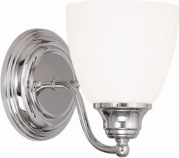 Livex Lighting 13671-05 Somerville 1-Light Wall Sconce, Chrome