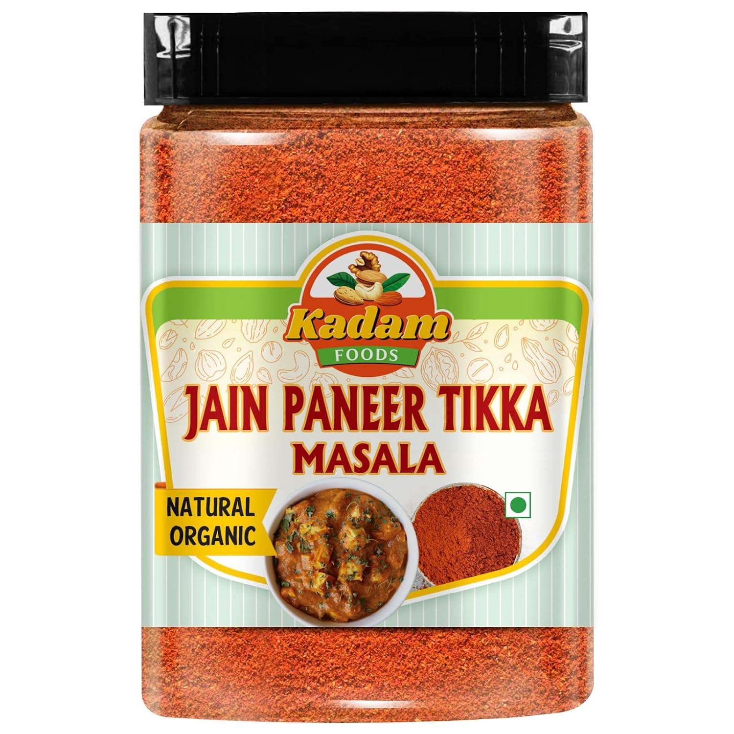 Kadam Foods Jain Paneer Tikka Masala, Natural Organic, No MSG, No Artificial Colours and Preservatives (250g)