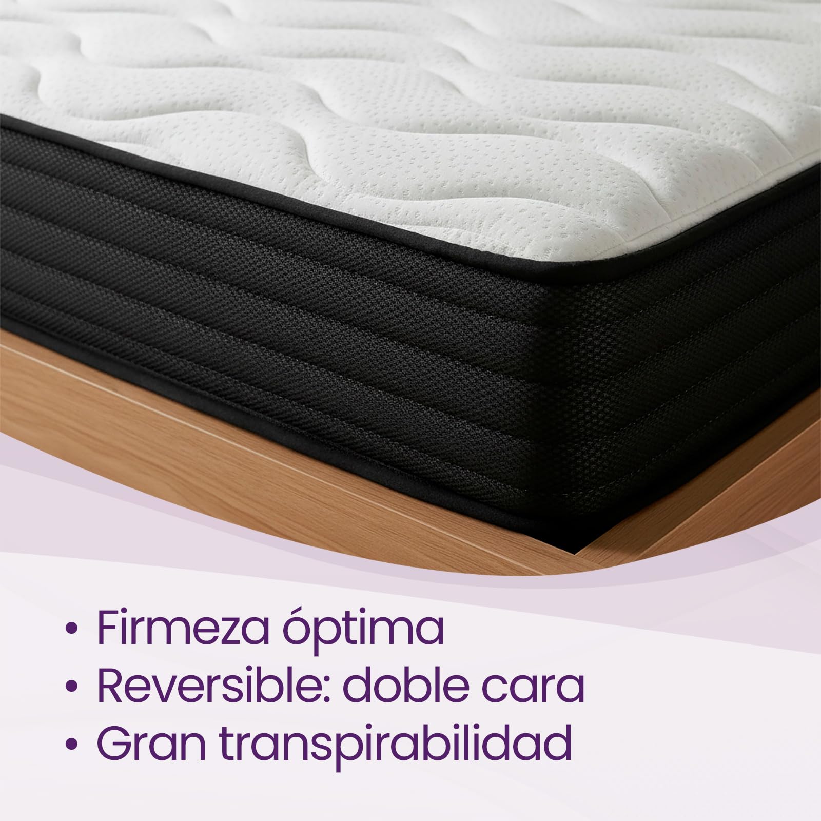mattfy - Colchón Viscoelástico Reversible Kloe 90 x 190, Firmeza y Confort, Cara Invierno/Verano, Altura 20cm
