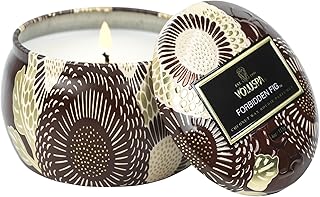 Voluspa Forbidden Fig Candle | Mini Tin | 4 Oz. | 25 Hour Burn Time | Vegan | Coconut Wax and Natural Wicks for a Cleaner Burn