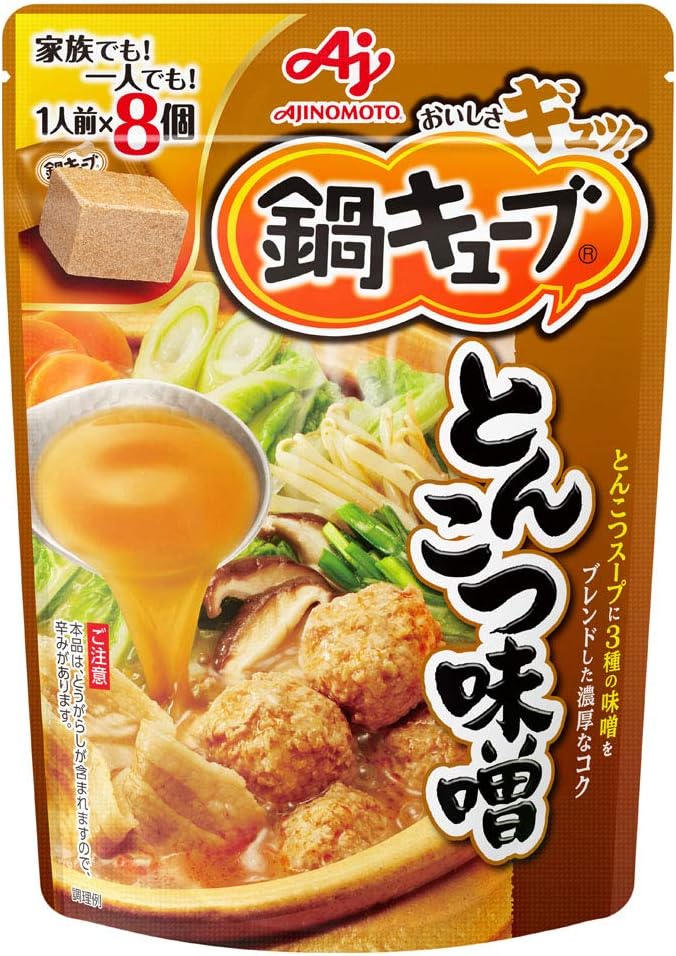 味の素 鍋キューブ とんこつ味噌 8個入×3個