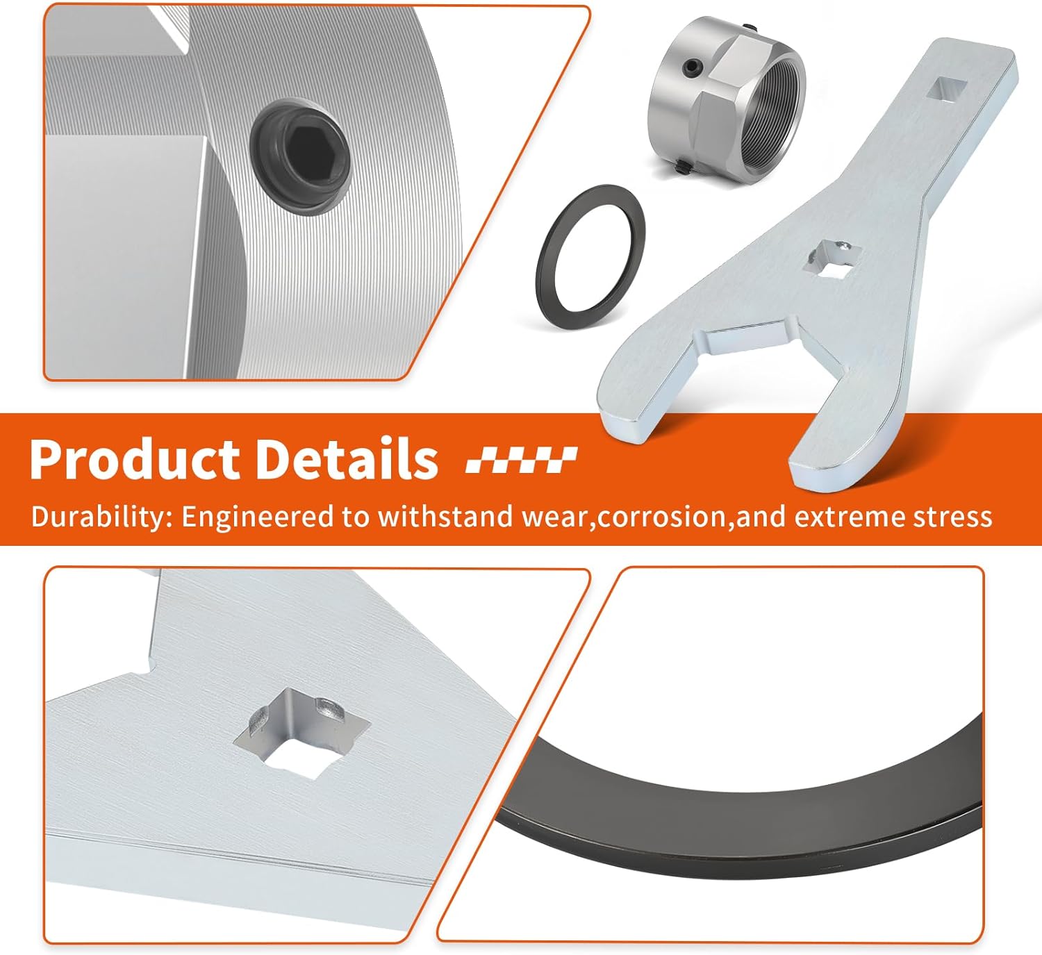 Rear Axle Nut Wrench Tool 46mm & Rear Axle Lock Nut Set For Yamaha YFZ450R YFZ450X 2009-2024