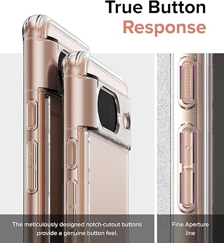 Miniatura 9 de Ringke Fusion Recortes precisos para lentes de cámara Compatible con Google Pixel 8, funda transparente a prueba de golpes para mujeres, hombres,