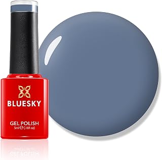 Bluesky Gel Nail Polish, Grey Shadow, Mini, 63927, Blue, Grey, Long Lasting, Chip Resistant, 5ml (Requires Drying Under UV LED Lamp)