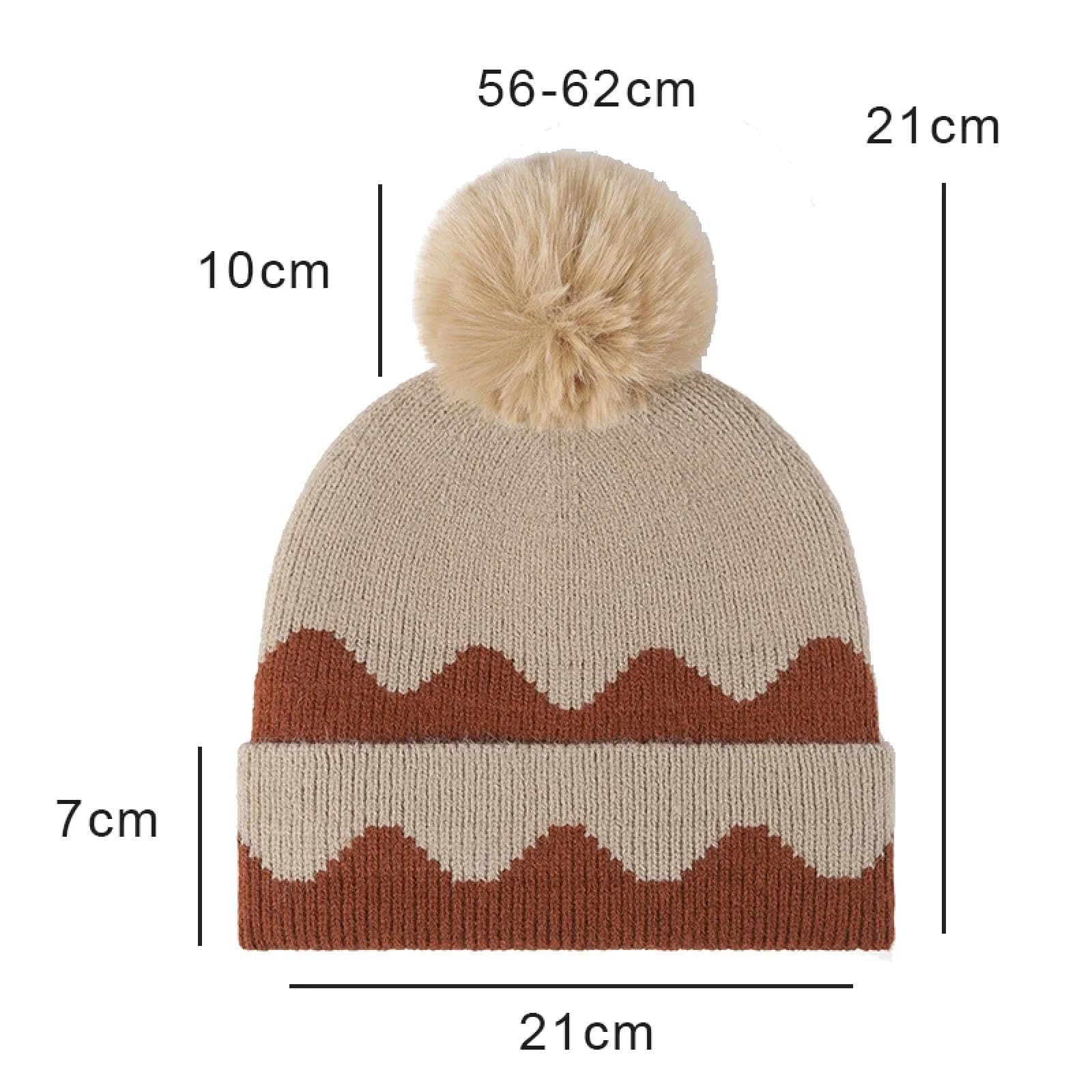 Casquettes Bonnets Chapeaux Bonnet Tricoté Bonnet Chapeau Bonnet Tricoté Chaud d'hiver pour Femme, Bonnet À Pompon, Chapeau À Boule, Bonnet À La Mode, Bonnet À Pull