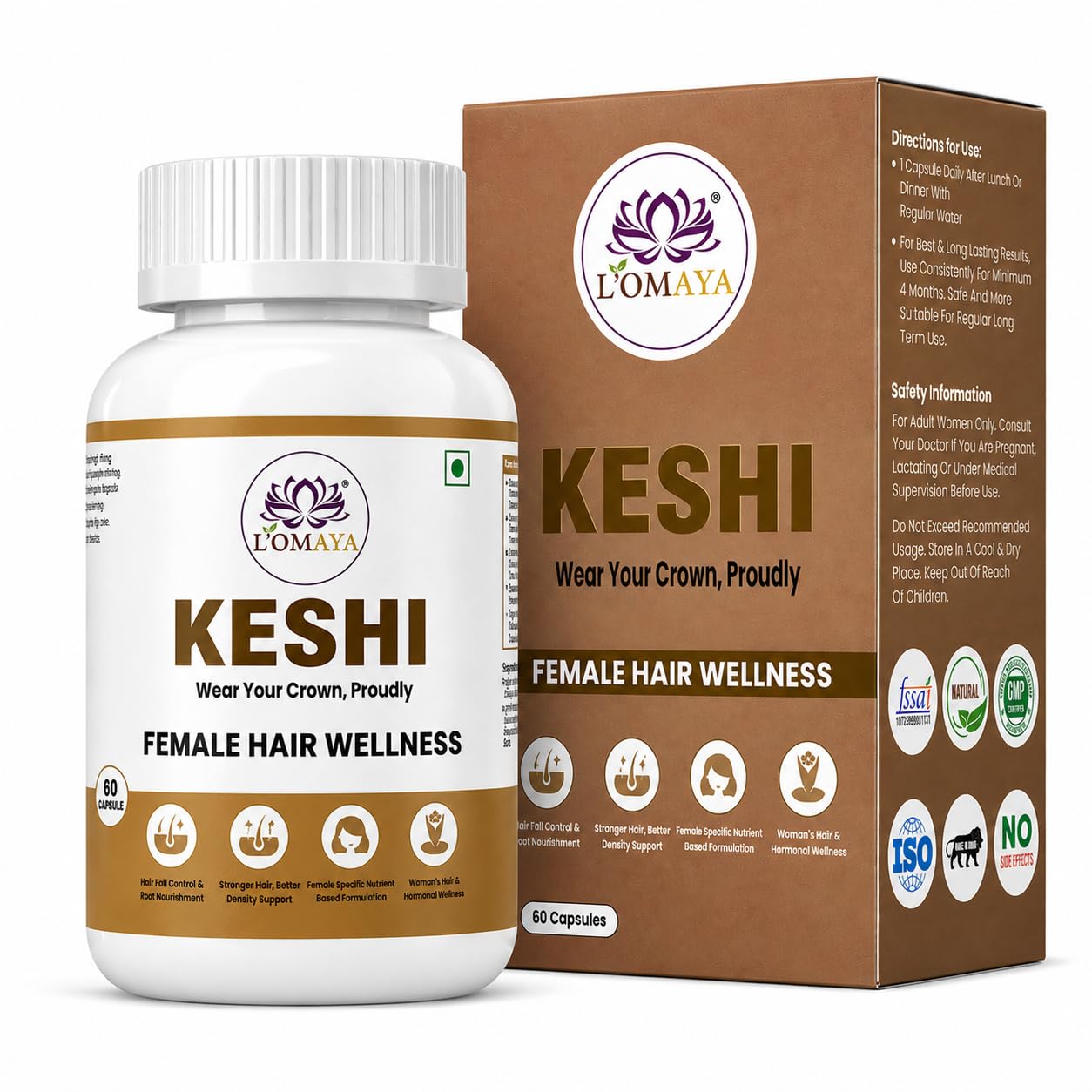 L'Omaya Keshi | Specially Formulated For Women's Hair | Balance Female Hormones, Nutrition Needs, Stress | Female Wellness With 21 Natural Ingredients | Manage Hair Fall, Thinning, Gives Growth, Shine, Strength & Luster-image-4