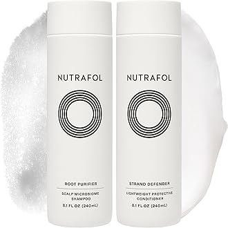 Nutrafol Shampoo and Conditioner, Cleanse and Protect Hair and Scalp, Improves Hair Volume, Strength and Texture, Physician-formulated for Thinning Hair, Color Safe - 8.1 Fl Oz Bottle