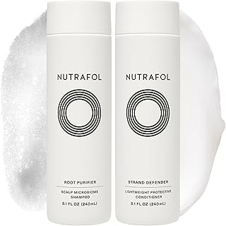 Nutrafol Shampoo and Conditioner, Cleanse and Protect Hair and Scalp, Improves Hair Volume, Strength and Texture, Physician-formulated for Thinning Hair, Color Safe - 8.1 Fl Oz Bottle