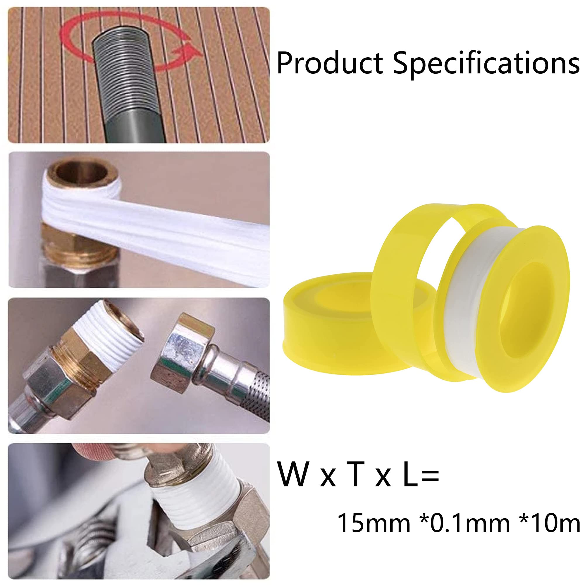 Teflon tape voor de behoefte aan html en waterleidingen - 10 stuks PTFE