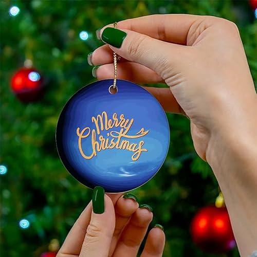 Miniatura 4 de Two-Side Printed Cosmic Galactic Planet Ceramic Christmas Ornament, Novelty for Family Friends Kids, Planetary Orbit Christmas Keepsake Pendants