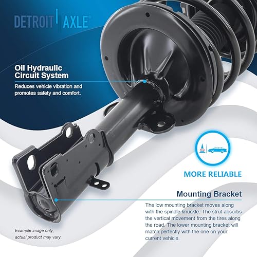 Miniatura 403 de Detroit Axle - Puntal delantero para Hyundai Sonata 2012-2014 2012-2015 Kia Optima, puntal lateral izquierdo con montaje de resorte helicoidal 2013