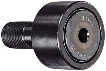 McGill CCF1 3/4SB Cam Follower, Crowned, Sealed, Inch, Steel, 1-3/4" Roller Diameter, 1" Roller Width, 1-3/4" Stud Length, 3/4" Thread Size, 2-25/32" Overall Length, 0.750" Stud Diameter
