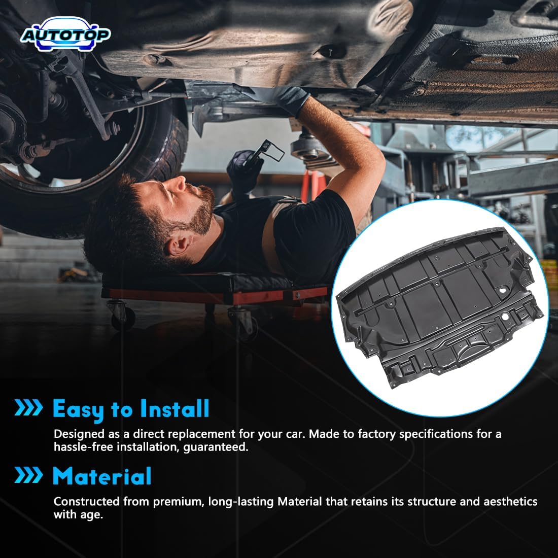 Engine Splash Shield FIT Infiniti Q50 2014–2023 / FIT Q60 2017–2022 – Lower Front Under Cover – Replace 758904GA1A IN1228131