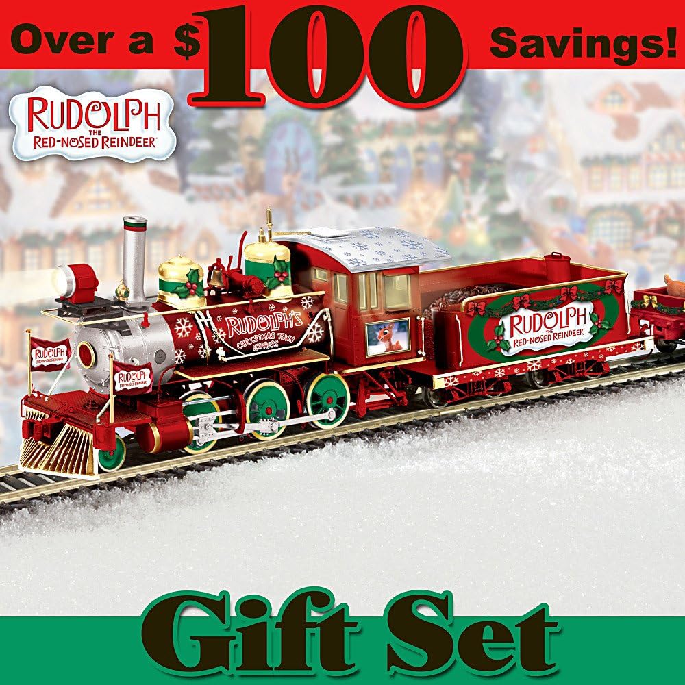 Collectible Rudolph Train Set by 