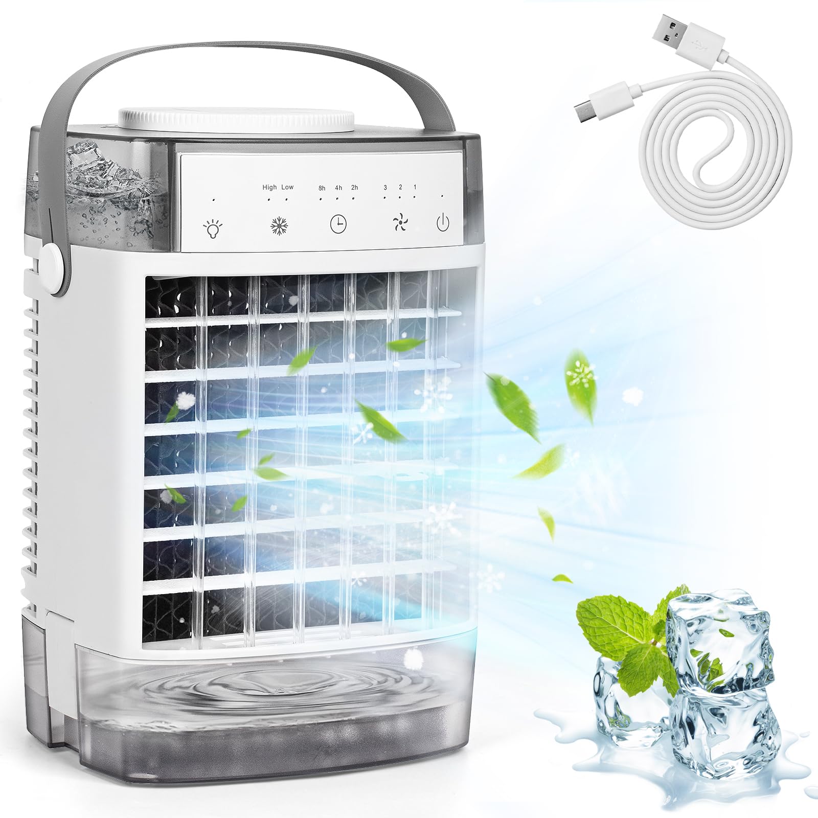 1600ML Mobile Klimagerät, 2024 Patent Luftkühler 4 in 1, Mini ...
