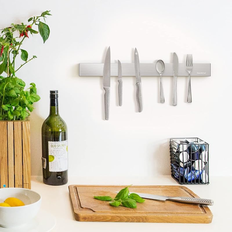 SMART&COOL Mágneses Kés Tartó 40cm Rozsdamentes Acél Öntapadós