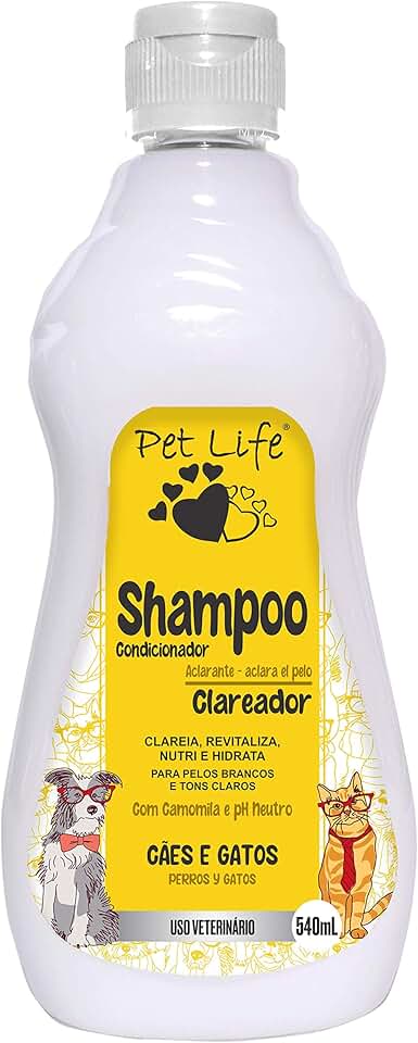 Shampoo Clareador Pet Life Cães e Gatos 540 mL