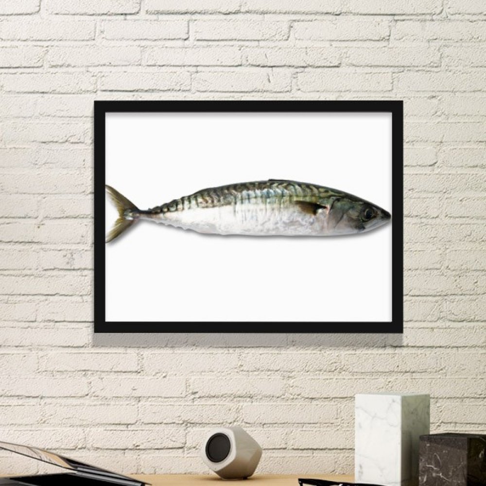Cadre photo noir motif océan et poissons, le cadeau parfait pour embellir un nouveau logement