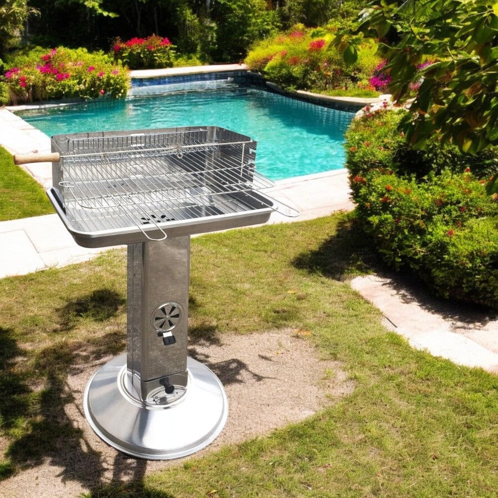 BARBECUE A CARBONE EL GAUCHO ARIZONA INOX CM.L58xP38xH87 ART. 144102