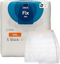 ABENA Netzhosen 5er-Pack, Größe 2XL, OEKO-TEX zertifizierte Fixierhosen für Wochenbett- oder Inkontinenzvorlagen. Atmungsaktiv und waschbar für sicheren Schutz. Netz-Hosen, Postpartale-Fixierhosen