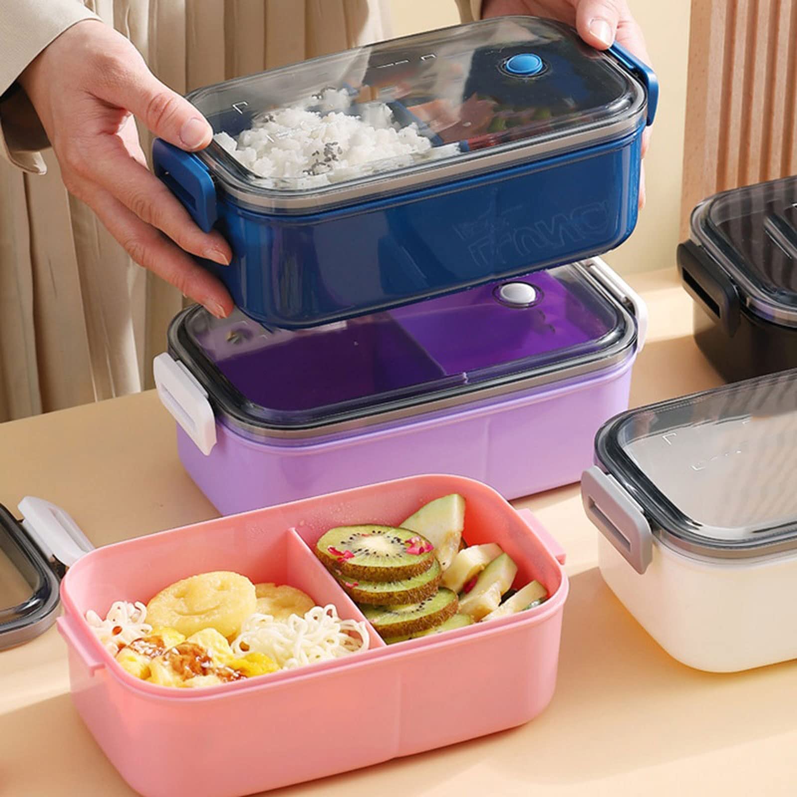 es Accessori da Cucina per Il Pranzo al microonde Contenitore per Alimenti Lunchbox per Lavoratori Scatole Portatili sigillate a Prova di perdite
