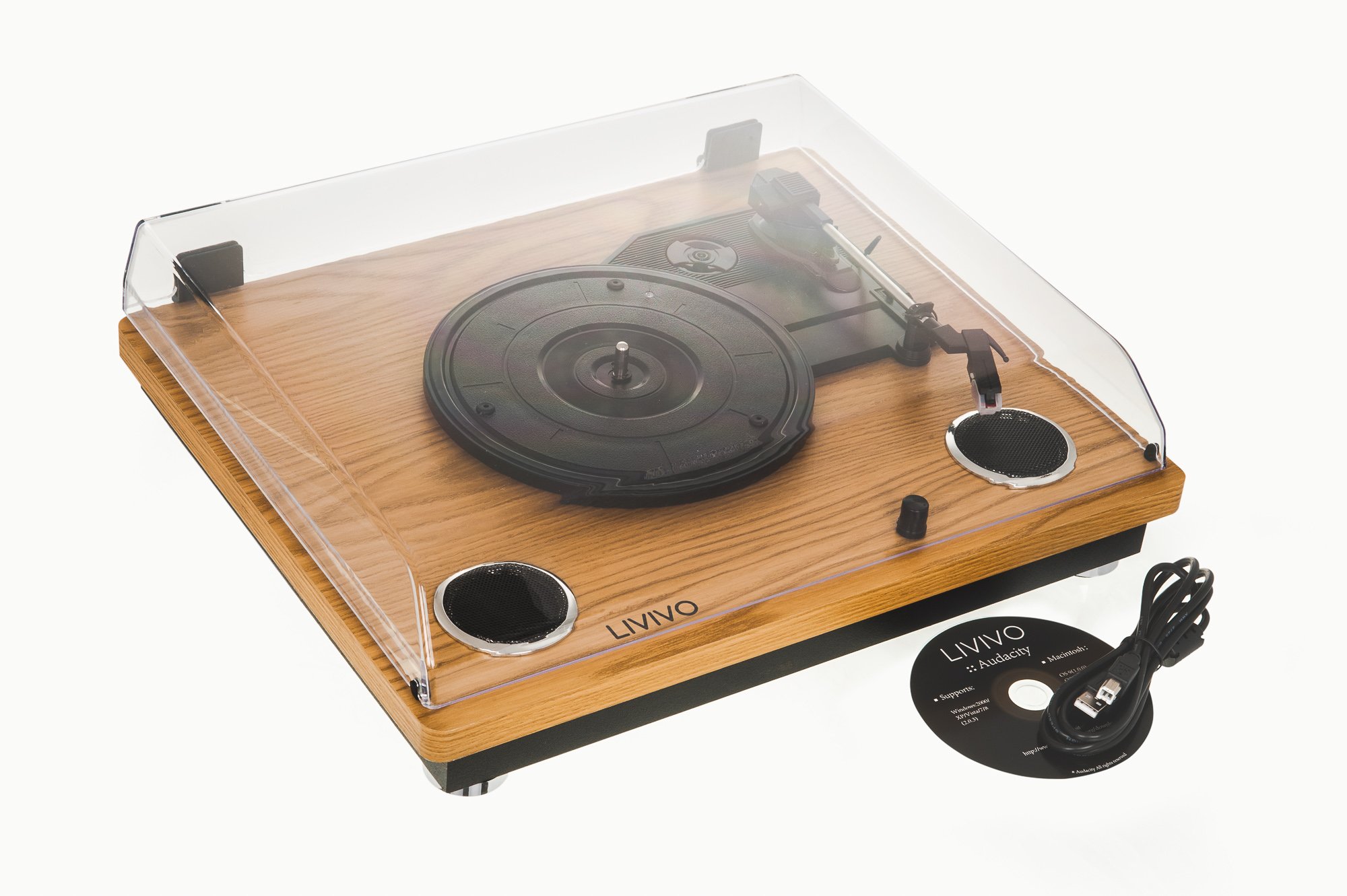 Buy LIVIVO ® Wooden LP Turntable With USB Conversion And Stereo