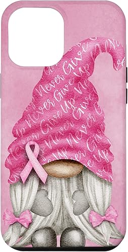Miniatura 67 de iPhone 15 - Soporte rosa contra el cáncer con gnomo para el caso de concientización sobre el cáncer de mama