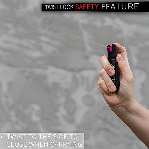 Miniatura 10 de Police Magnum Clip de cinturón de gas pimienta para autodefensa, fuerza máxima, herramienta de seguridad de reacción rápida, fabricado en los