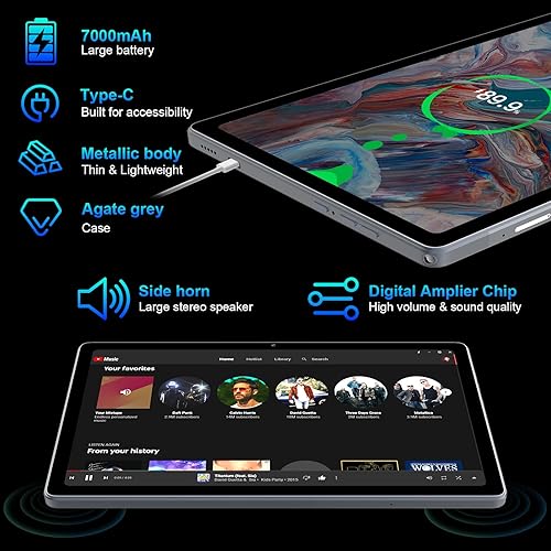 Miniatura 4 de BYANDBY Tablet Android 12 de 10.4 pulgadas, tableta de 16 GB+128 GB con expansión de 1 TB, tabletas Android con procesador Octa Core, 2000 x 1200