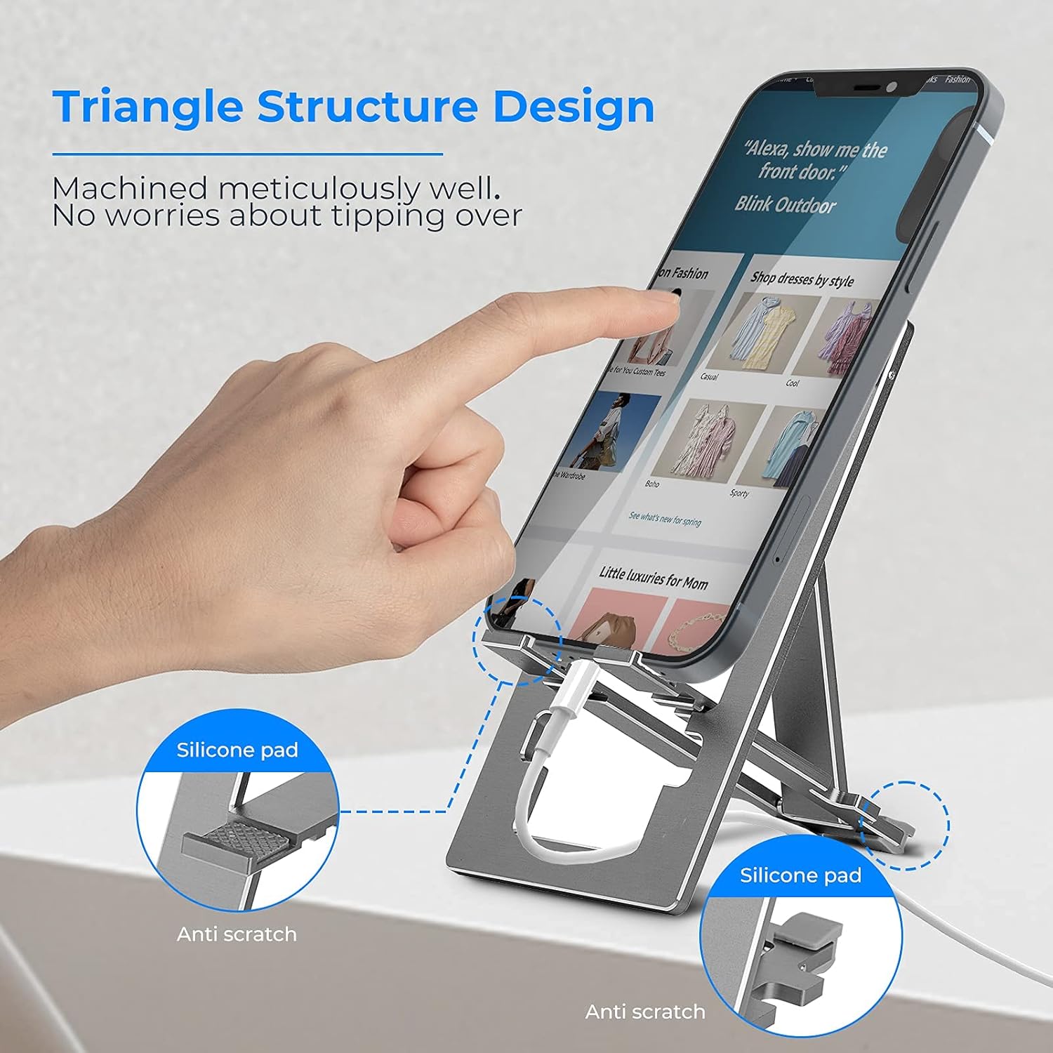 GTcoupe Ultra Thin Foldable Metal Tablet Stand for Desk, Pocket-Sized Tablet for Ipad and Phone Compatible with iPhone 12 Pro Max, 12 Pro, 12, 8, 8 Plus, Galaxy S21, S20 Plus, iPad Stand, All Phones : Cell Phones & Accessories