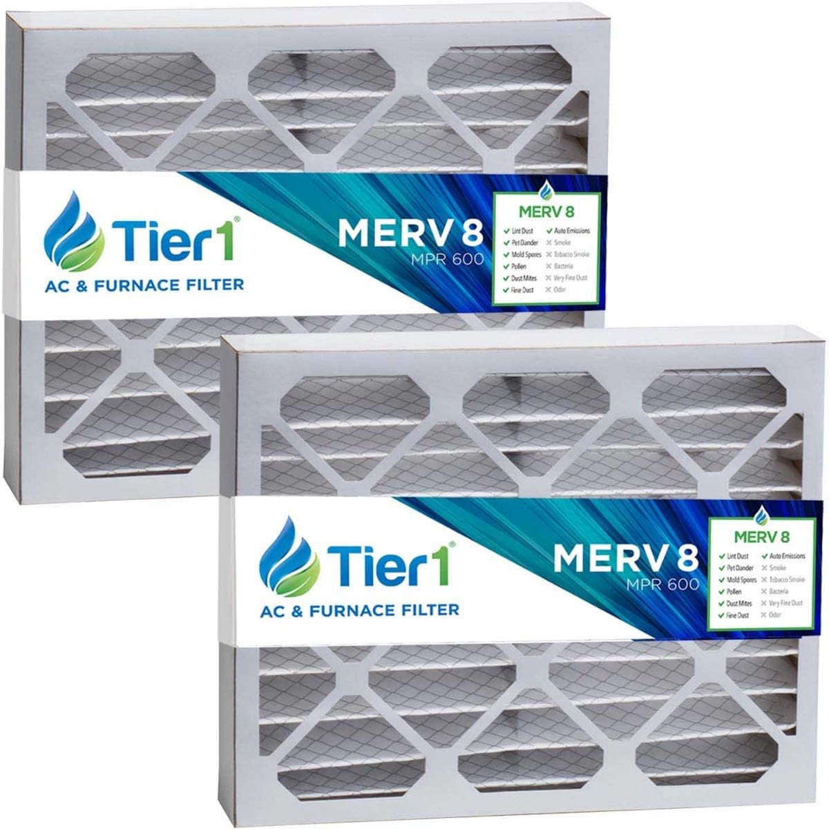 Tier1 20x25x5 Merv 8 Replacement for Bryant Air Filter 2 Pack Air