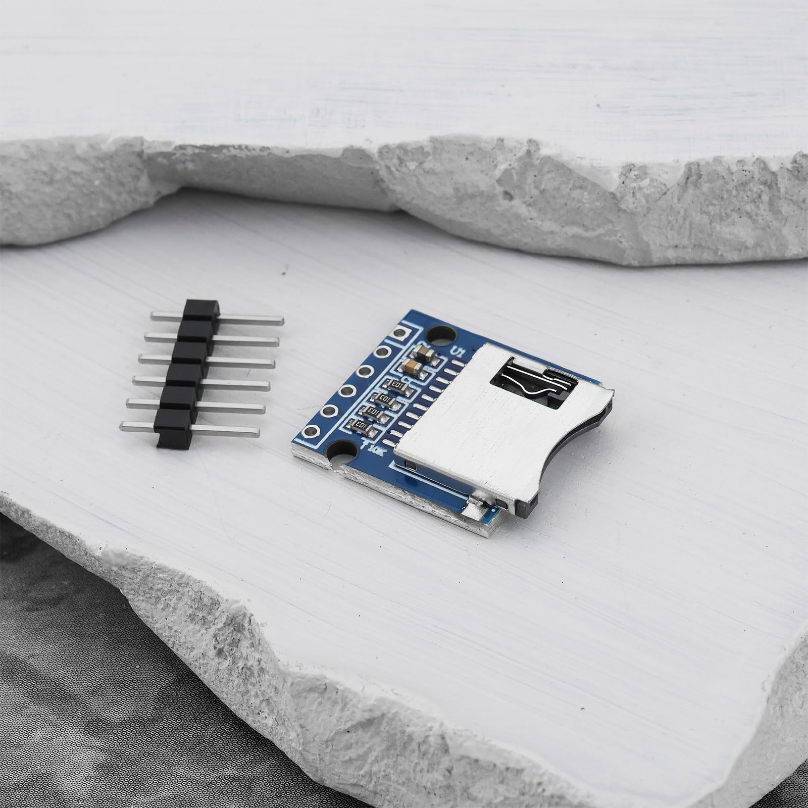 Create idea 10Pcs 3.3V Micro SD Card Reader Modul SPI SD Card Slot Modulo Socket Reader con 6-Way Pin Strip per Micro SD Card ESP32