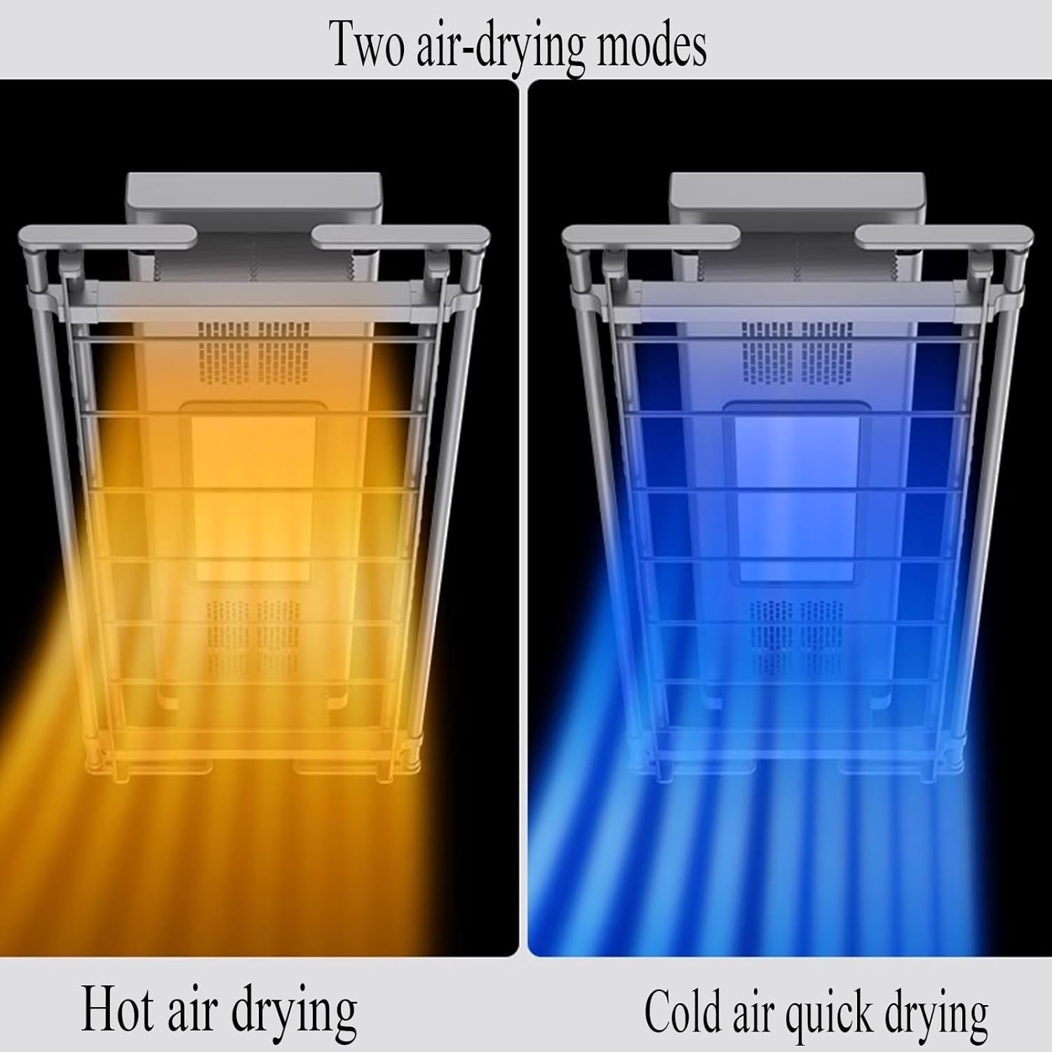 Foldable Space-Saving Clothes Rack Floor-Standing Clothes Rack Tripod Portable Rotating Clothes Rack，Retractable Indoor Clothes Drying Rack, Foldable & Low Noise, 35kg Capacity, Remote Contr