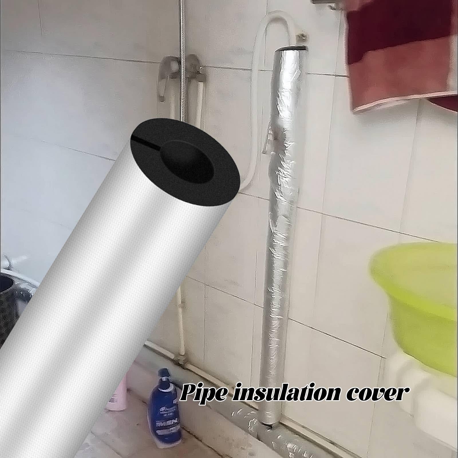 Calore Preservazione Schiuma Tubatura da 95cm Isolante per Tubature Antigelo per Impianti Idraulici Involucro Isolante, Autosigillante Tubo in Schiuma(219.0mm/8.6in)
