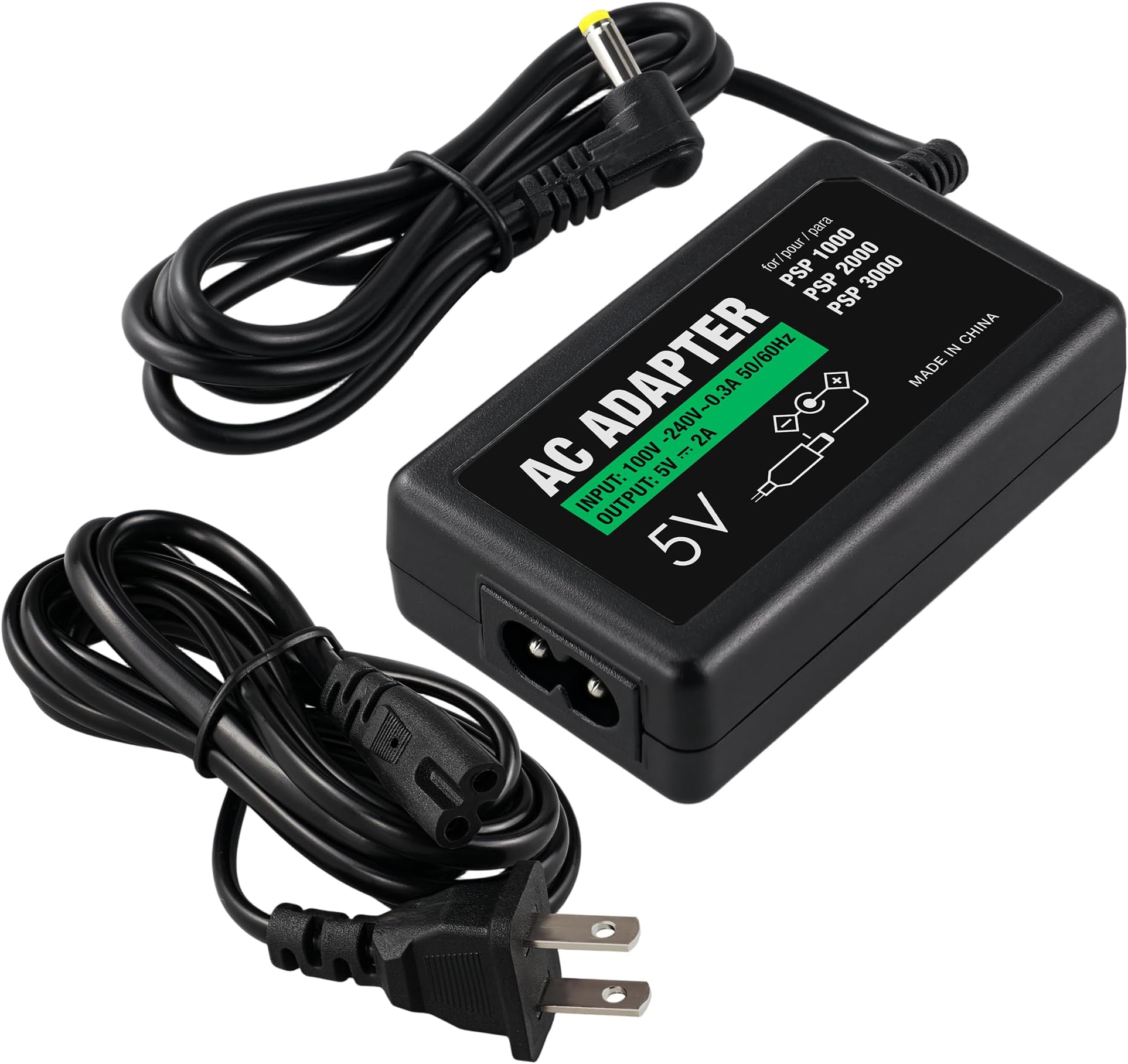 Tomee AC Adapter for Sony PSP 1000/2000/3000 โ PSP Charger, Replacement Power Cord, Universal Travel-Friendly Power Supply