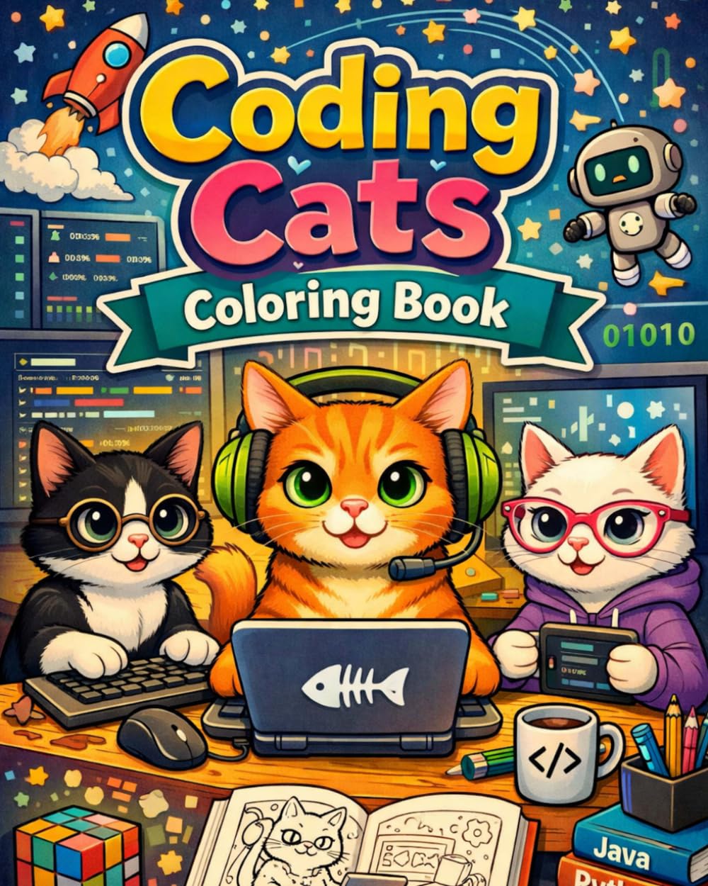 Coding Cats Coloring Book (The Coding Critters Coloring Book Series)