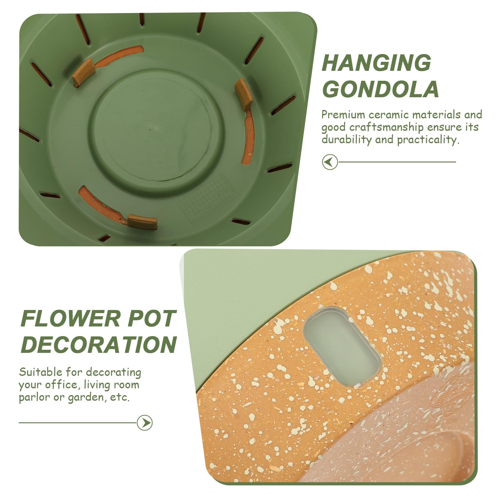PACKOVE Pots de Fleurs Suspendus Support Suspendre Pratique Lot de 2 en Plastique pour Plantes, Jardinières Balcon Adaptées pour Extérieur