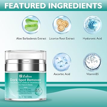 Dark Spot Remover for Face & Body, Dark Spot Corrector- Age Spot Sun Spot Freckles Melasma Brown Spot Remover Skin Care Repair Cream for All Skin Types1.7 FLOZ