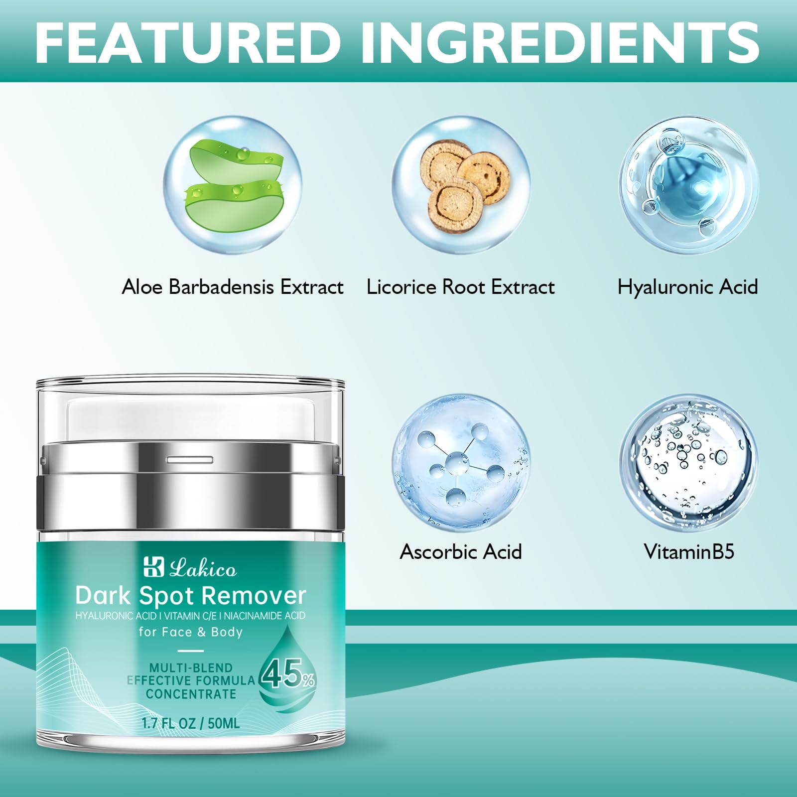 Dark Spot Remover Cream for Face & Body, 1.7 Fl Oz