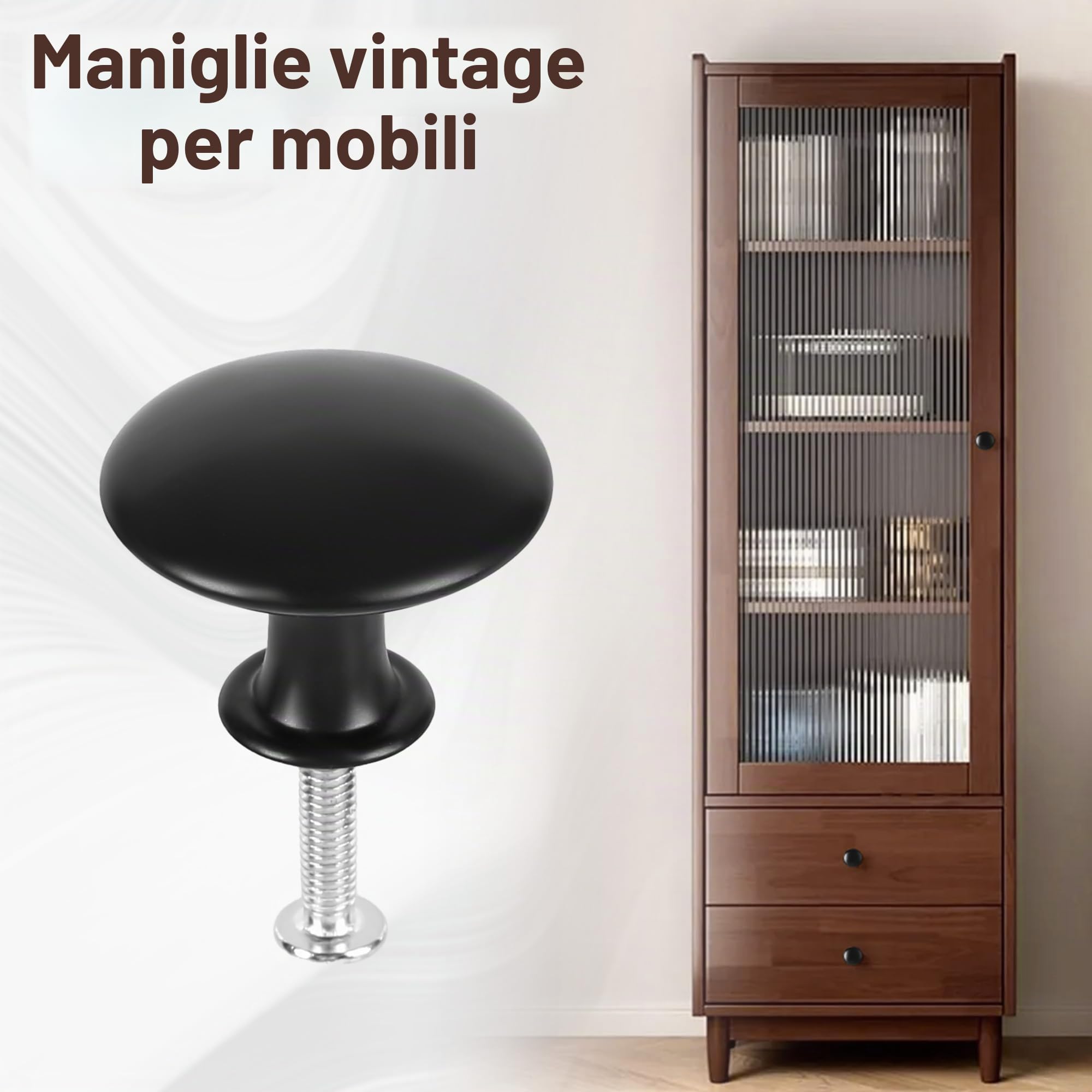 Vortix 15 pezzi Pomelli per Mobili Vintage,Maniglie vintage per armadio, Pomelli cucina in metallo, ideali per cassetti, comò e restauro di mobili