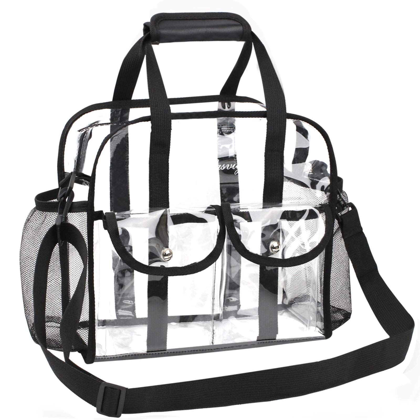 MOFASVIGI(Silver) - Clear Bag NFL Stadium Approved Transparent Waterproof Tote Bags for School Concerts Travel