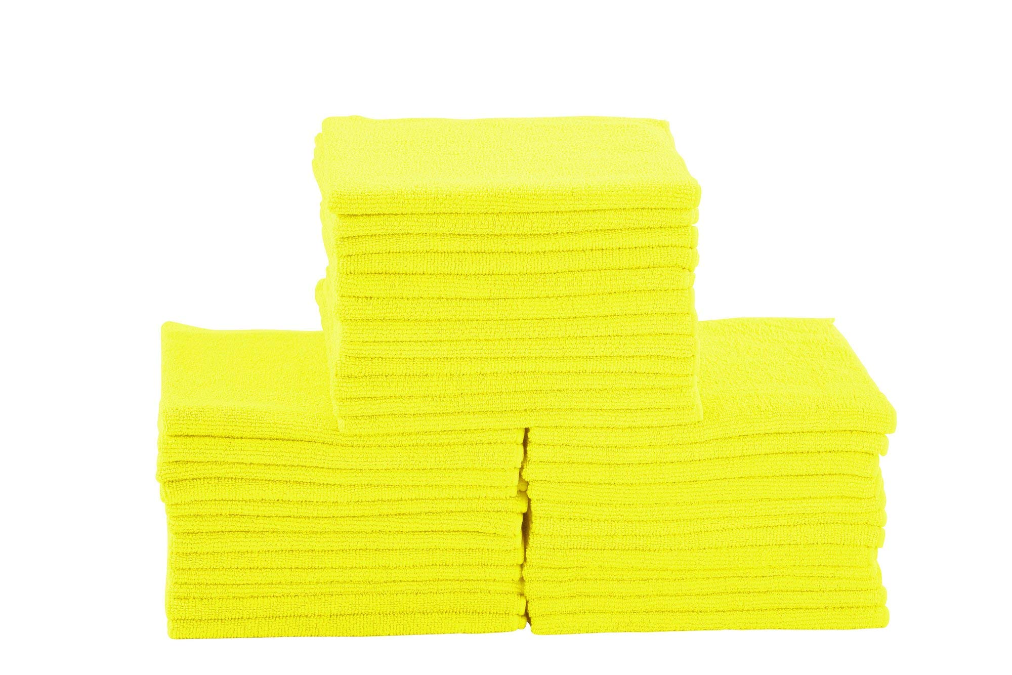 Dri Professional Extra-Thick Microfiber Cleaning Cloth 36 Pack Yellow (16IN x 16IN, 300GSM, Commercial Grade All-Purpose Microfiber Highly Absorbent, LINT-Free, Streak-Free Cleaning Towels)