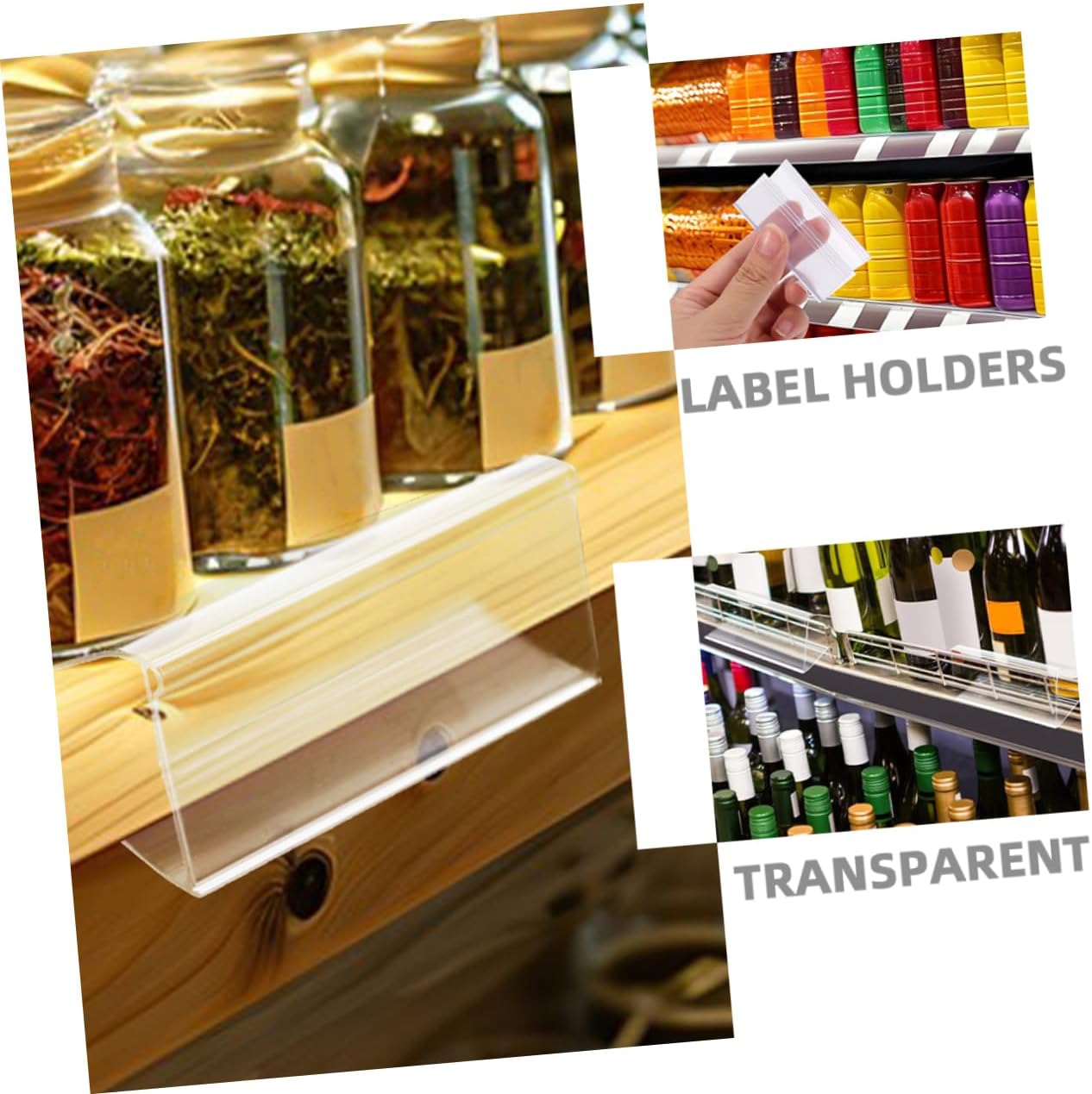 30pcs Transparent Label Holders for Wire Shelving Reusable Sign Clips with Paper Inserts for Storage Bins Retail Displays and Home Organization Easy to Attach and Remove image 3