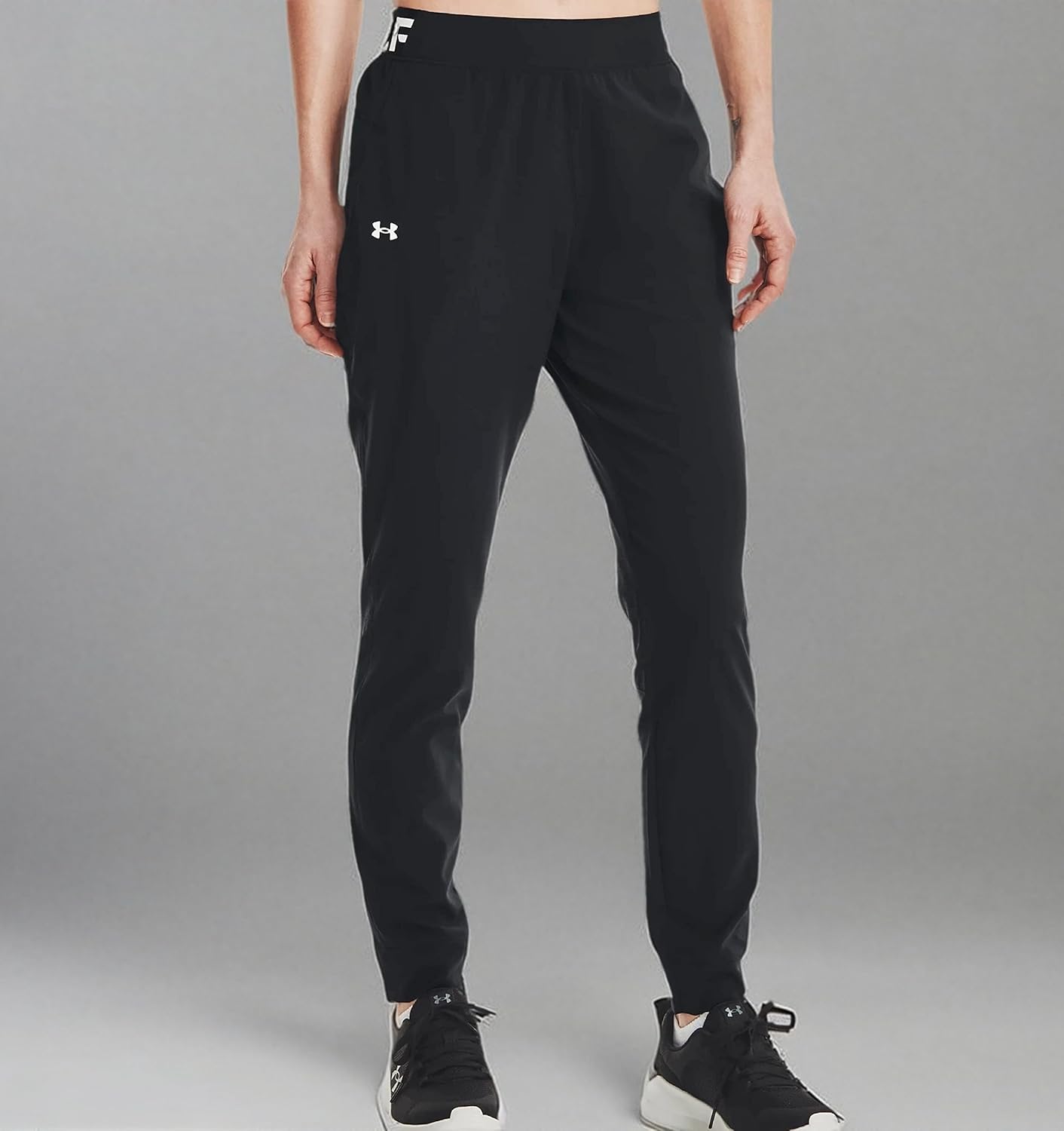 Under Armour Women's UA Vanish Woven Pants 1357447 (X-Large, Black/White-001) - Image 5