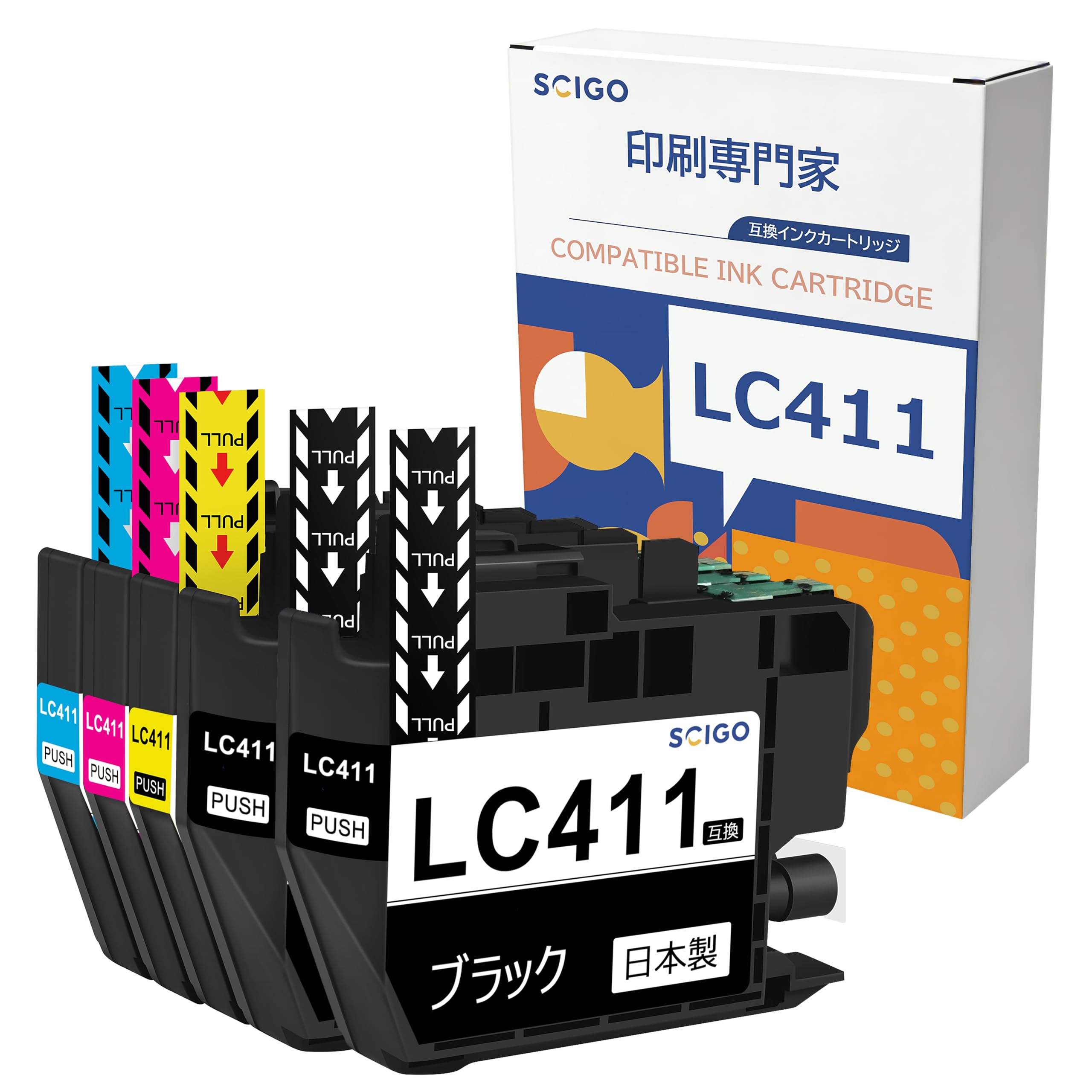 Amazon.co.jp: LC411-4PK 日本製 互換インク ブラザー 用 インク LC411 