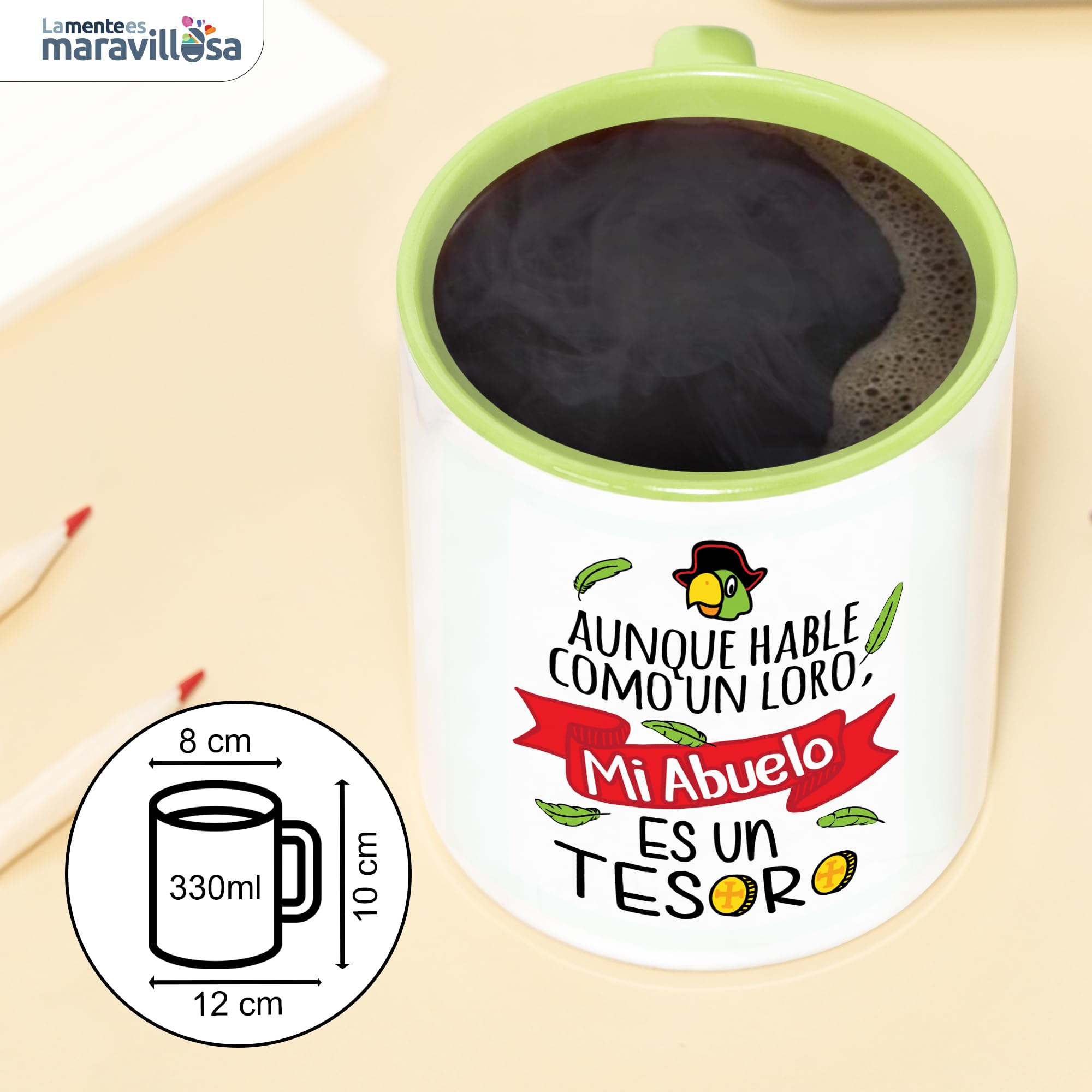 Tazza In Ceramica 330 Ml Con Frase D'Amore Francese – Regalo Originale Per Lei/Lui, Lavabile In Microonde - 4