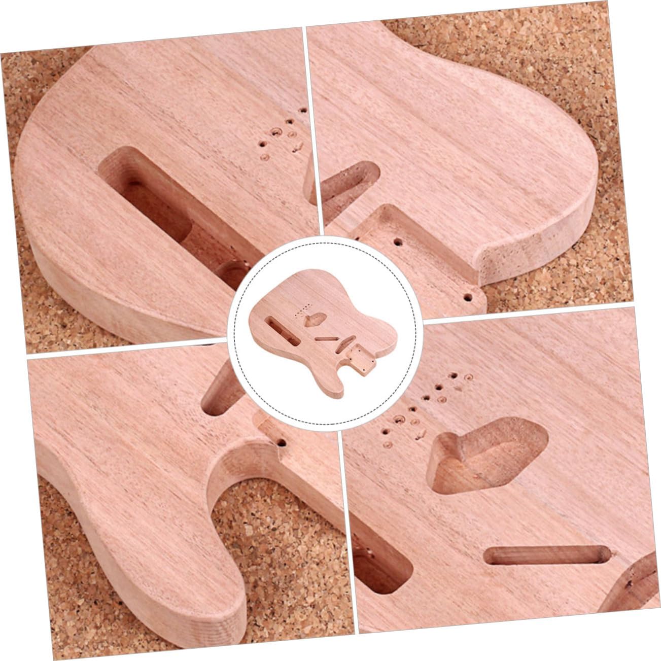 Generic Unfinished Tl Style Electric Guitar Body Blank Wooden Barrel DIY Replacement Part with Pre-drilled Neck and Wire Path for Guitar Beginners and Enthusiasts