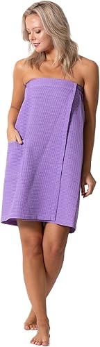 Robe Direct Quick Dry, Lightweight Waffle SpaBath Wrap with Adjustable Closure & Elastic Top