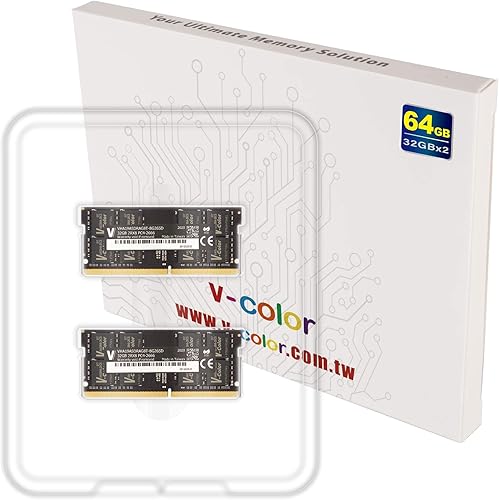 Miniatura 6 de V-Color 64 GB (2 x 32 GB) 2666 MHz DDR4 compatible con iMac Retina 5K, 27 pulgadas, 2019 e iMac Retina 5K, 27 pulgadas, 2020 no ECC SODIMM Mac RAM